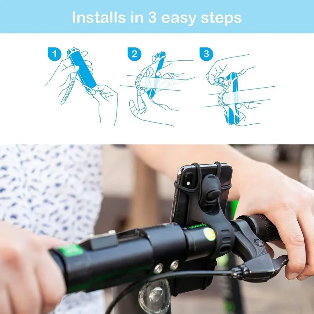 2pk Universal Motorcycle MTB Bike Bicycle Handlebar Mount Holder Cell Phone GPS